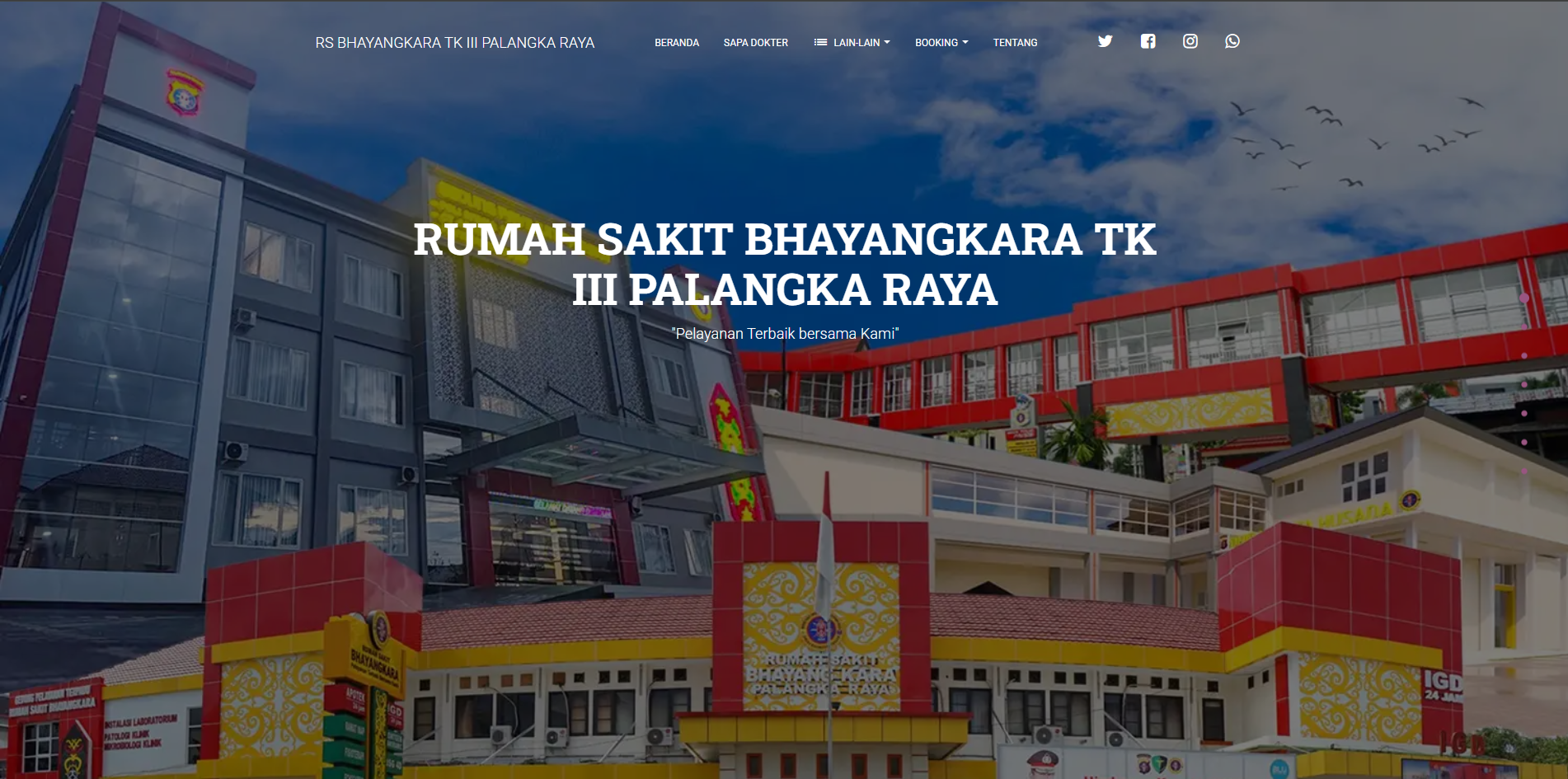 Website Profil RS Bhayangkara TK III Palangka Raya